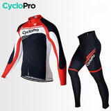 Tenue cycliste hiver rouge - Racing+