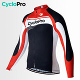 Tenue cycliste hiver rouge - Racing+ tenue cyclisme homme CycloPro 