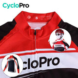 Tenue cycliste hiver rouge - Racing+ tenue cyclisme homme CycloPro 