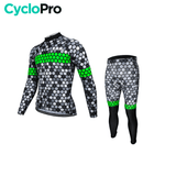 Tenue cycliste hiver Verte - Atmosphère+ tenue de cyclisme thermique CycloPro Sans XS 