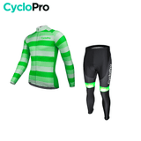 Tenue cycliste automne Verte Homme - Evasion+ tenue de cyclisme automne CycloPro Sans XS 