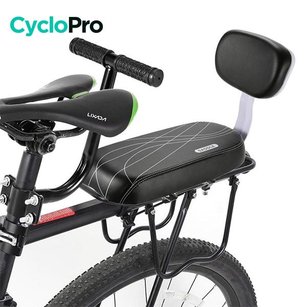 Kit 3 en 1 - siège vélo pour enfants 100 % sécurisé et Top confort siège arrière vélo enfant CycloPro 